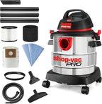 Shop-Vac 5 Gallon 4.5 Peak HP Wet/Dry Vacuum, Stainless Steel Tank, Portable Shop Vacuum with Attachments for Jobsite, Garage & Workshop. 5989300