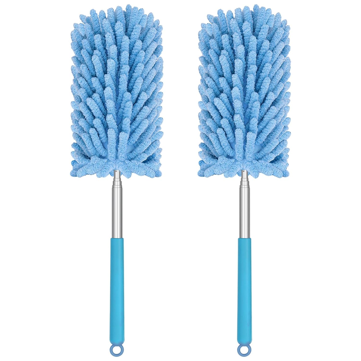 Mini Duster for Cleaning, 360° Bendable Hand Dusters with Extension Pole, Washable Small Duster for Car Interior, Office, Furniture