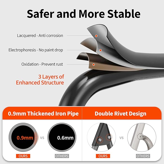 3 Step Ladder, Folding Step Stool with Anti-Slip Wide Pedal, Soft Handle, Anti-Slip Feet, Sturdiest Steel Construction, 900lbs Capacity Steel Ladder for Home and Office, Grey