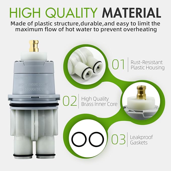 RP46074 Shower Cartridge for Delta MultiChoice 13/14 Series Shower Faucet Single Handle, Replacement Monitor Pressure Balance Cartridge, Including RP22734 Bonnet Nut