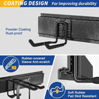 32 Inches Garage Storage, Garage Organization, Wall Mount Garden Tool Organizer, Max 300lbs Adjustable Metal Hooks, Yard Shed Hanging Rack, Heavy Duty Shelving for Rake Broom Mop Snowboard