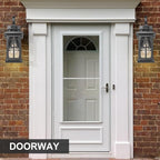 Darkaway Outdoor Wall Lights, Exterior Light Fixture with Seeded Glass, Aluminum Anti-Rust Exterior Lights Sconces Lighting for House Porch Yard Hallway Doorway Garage