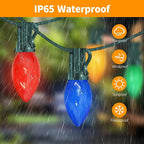 C7 LED Replacement Bulbs, 25 Pack Multicolor Christmas Light Bulbs for Outdoor String Lights, Patio Xmas Tree Holiday Party Wedding Prom Decor, E12 Candelabra Base