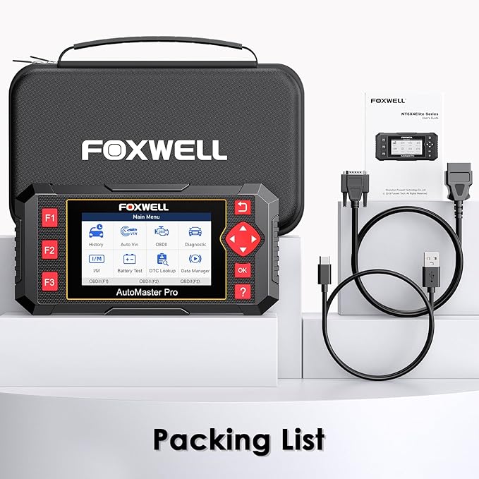 2025 New Upgraded FOXWELL Car Scanner NT604, OBD2 Scanner Diagnostic Tool, ABS Scanner, Airbag Scanner, Check Engine Code Reader, Transmission Scan Tool for All Vehicles, English/Spanish Ver., AutoVIN