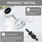 Dreyoo 1 Pack Compatible with 9742920 S742920 Pull and Turn Tub Shower Cartridge, Compatible with Pfister Avante Series Lavatory, Tub Faucet, Shower Valve Cartridge Replacement Part (Plastic Stem)