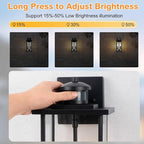 Large Motion Sensor Outdoor Sconce 2-Pack, 16" Black Dusk to Dawn Wall Light, Outdoor Wall Mount Fixtures, 2-Light Exterior Waterproof Wall Lights, Doorway, House Front Door, Patio, Garage