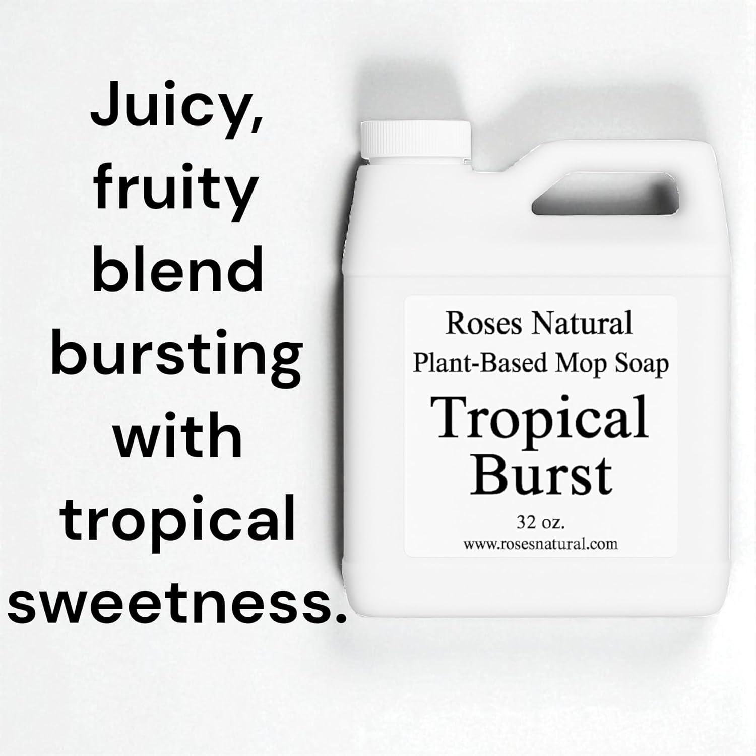 Plant-Based Floor Cleaner Mop Soap – 32 oz | Streak-Free, Highly Scented, Concentrated Mop Solution for Tile, Vinyl, Hardwood & Sealed Floors | Non-Toxic, Eco-Friendly (Tropical Burst)