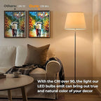 Leools G16.5 E26 led Bulb 4W Equal 40 watt Vintage LED Edison Bulb AC120V 400LM 2700K Amber Warm White Clear Dimmable LED Bulb for Ceiling Fan Light Bulbs,Appliance and Refrigerator Light Bulb 6Pcs