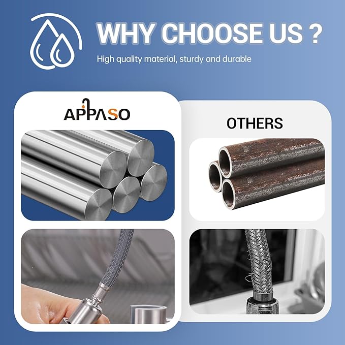 APPASO Touchless Kitchen Faucet, 3 Modes Smart Motion Sensor Kitchen Faucet with Pull Down Sprayer, Brushed Nickel Activated Faucet for Kitchen Sink with Soap Dispenser