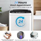 Nictemaw Portable Washing Machine 20Lbs, 2.8Cu.ft Full Automatic Portable Washer with 4 Water Levels 4 Wash Programs 3 Water Temp & Drain Pump, Compact Laundry Washer for Home, RV, Dorm