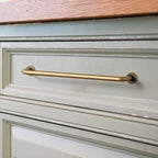 Goo-Ki 6 Pack Antique Brass Cabinet Handle Drawer Pulls, 7.56 Inch(192mm) c-c Vintage Retro Brass Zinc Alloy Bar Pull Kitchen Hardware for Cupboard Furniture