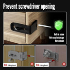 Door Lock Hasp Latch, 90 Degree Solid Iron Safety Packlock Drawer Hasp Lock Latch, Extra Thick Gate Lock Hasp with Keys Brushed Finish (2.24 Inch, Black)