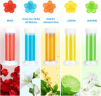 Flower Toilet Gel Stamp, 60 Count Toilet Bowl Stamp Gel 5 Kinds Of Scent Toilet Bowl Cleaner