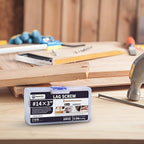 Lag Screws 3 Inch, 25PCS Heavy Duty Construction Screw, Structural Wood Screw #14 x 3, Rust Resistant, Washer Head, Yellow Coated Exterior Wood/Lag Screws, Star Drive with Bit