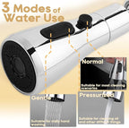 3 Function Sink Extender, Kitchen Faucet Sprayer Head & Swivel Spout Connector - Silver