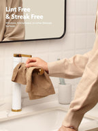 Fantasticlean Microfiber Cleaning Cloth Roll -60 Pack, Tear Away Microfiber Towels, 12" x 12", Reusable, Washable, Scratch Free, Ultra Absorbent Dishcloth for Car, Home Supplies (Beige & Tan)