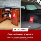 Signature Series Fire Blanket | Flame Suppression Fiberglass Blanket for Home & Kitchen Safety | Ultimate Fire Protection Blankets That Never Expire