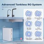 iSpring RO500-ORB Reverse Osmosis System, NSF 58 Certified, 500 GPD Under Sink RO System, Tankless Reverse Osmosis Water Filter, 2:1 Pure to Drain Ratio, White, Oil Rubbed Black Faucet