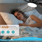 52inch Brown Ceiling Fans with Lights and Remote/App Control, Low Profile Ceiling Fan with Light and 6 Double-Side blades, Flush Mount, LED/RGB Dimmable DC Reversible Modern Ceiling Fan for Bedroom