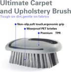 Carpet and Upholstery Cleaning Brush,Carpet Scrubber Stiff Bristle Detailing Scrub Brushes,Interior Leather Brush for Car and Home (Gray)