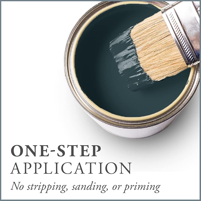 AMY HOWARD AT HOME Chalk-Based One Step Paint for Furniture, Cabinetry, Decor, Finish, and More | No Stripping, Sanding, or Priming | Dark Base | 16 Ounce | Brooks Grey