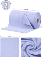 Fantasticlean Microfiber Cleaning Cloth Roll -75 Pack, Tear Away Microfiber Towels, 12" x 12", Reusable, Washable, Scratch Free, Ultra Absorbent Dishcloth for Home Supplies, Car, Pet (Lavender)