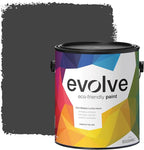 EVOLVE Paint & Primer: Environment-friendly, Low Sheen with One-coat Coverage for Interior & Exterior surfaces (Black Iron, 1-Gallon)