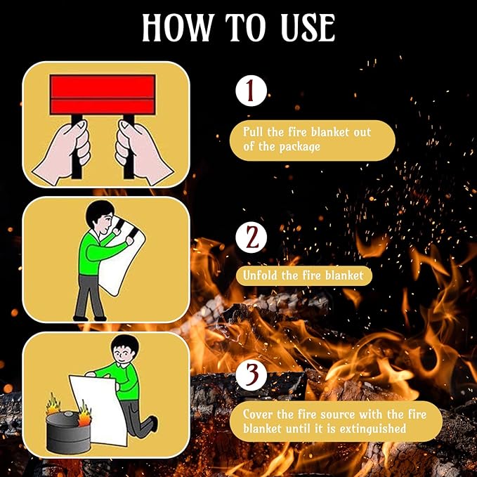 Jerify 12 Pack Fire Blanket for Home Emergency Fire Blanket 47 x 47 Inch Kitchen Fire Suppression Blanket Fiberglass Fire Blanket Flame Retardant Protection and Heat Insulation (Red)