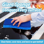 AIDEA XL Scrub Sponges Non-Scratch 12Count, Extra Large Sponges Kitchen, Sponge for Dishes, Cleans Fast Without Scratching Safe for Non-Stick Cookware, Cleaning Power for Kitchen, House