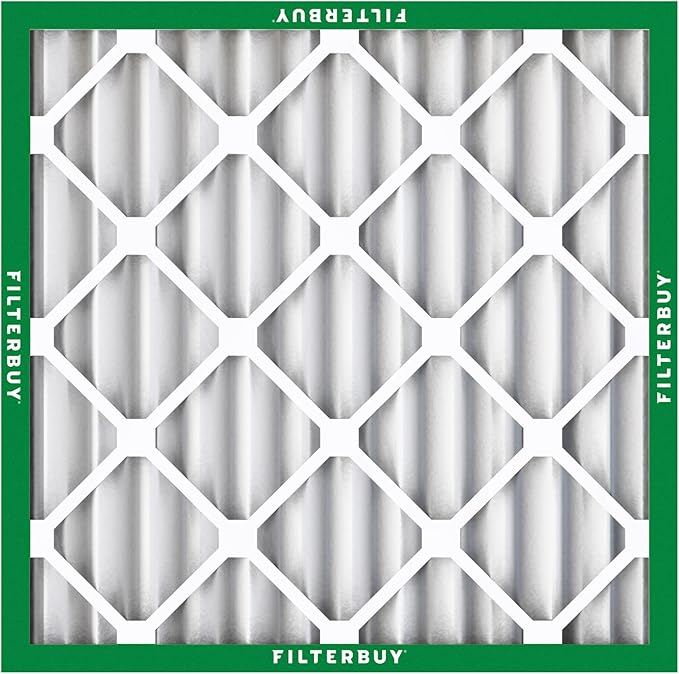 Filterbuy 10x10x2 Air Filter MERV 8 (MPR 700) Dust Defense Replacement (6-Pack), Electrostatic Pleated HVAC AC Furnace Filters, Made in USA (Actual Size: 9.50 x 9.50 x 1.75)