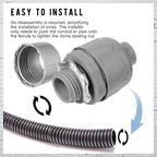 1/2 Inch Liquid Tight Connector PVC Electrical Conduit Fittings Straight 180 Degree Flexible Conduit Connector for Home Kitchen Bathroom Tube Tool Supplies (30 Pcs)