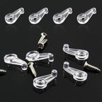 20 Pack Clear Retainer Clips, Door Holder Cabinet Panel Bracket Screen Fixing Kit, Mirror Hanging Hardware for Vanity Mirror Window Screen