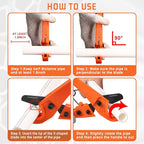 DOMINOX PVC Pipe Cutter with Sharp Blade, Cuts up to 32mm O.D, Ratchet PVC Cutter Tool with SK5 Blade and Plastic Handle, Hose Cutter with 1/8"-1" Cutting Capacity for PEX, PPR, PE, PP