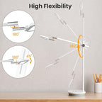 LED Desk Lamp with CRI 98, Advanced Eye-Caring Bright Desk Light for Crafting, Home Office & Kids Studying, Multi-Angle Adjustable, Dimmable Full Spectrum with Touch & Gesture Control