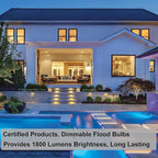 4pcs High Output 1800LM PAR38 Flood Light Bulbs, 100W Dimmable Warm White 2800K, E26 Base, Long Lasting Halogen Outdoor Flood Lights