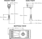 Architectural Mailboxes 7980B-10 Roxbury Mount Mailbox and Premium Steel Post Combo, Medium, Black