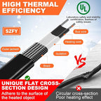 3FT Heat Tape for Water Pipes, -40°F Deicing Cable,Pipe Heating Cables for Roof,Gutter，Farm，Freeze Protetion Heat Trace Cable, Heated Water Hose,Plumbing Fixtures,120V 5W/FT