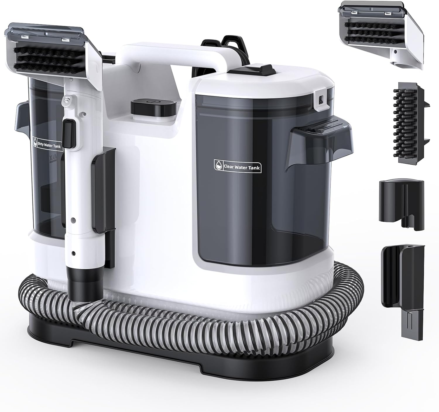 Upholstery Cleaner Machine 450W Motor - 13.5Kpa Suction Couch Cleaner Machine, Portable Handheld Carpet Cleaner with Self-Cleaning and for Pet Stain, Couch, Stair, Car Seat and Area Rug