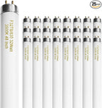 amgolibi F32T8/830 T8 32 Watt Fluorescent Tube 48 Inch, FO32/835/ECO 3500K Soft White, 4 Foot Fluorescent Light Bulb, 2950 Lumen, F32T8/TL935/ALTO, G13 Medium Bi-Pin Base, 25 Pack