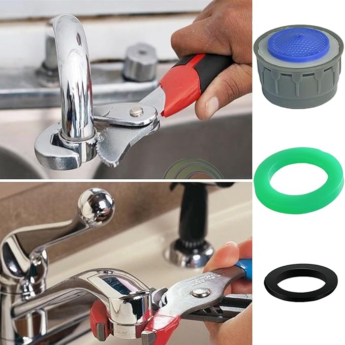 Faucet Aerator, 2.2GPM Flow Restrictor Plug-In Faucet Aerator Replacement Parts for Bathroom or Kitchen (blue 20 Pcs)