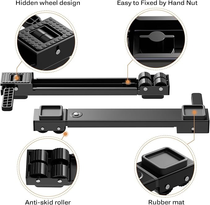 Appliance Rollers Heavy Duty,Newest Extendable Appliance Sliders,Liftable Washing Machine Base,Easily Move Washer and Dryer Machines,Refrigerators,Furniture-Black