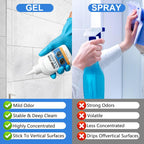Home Stain Cleaner Gel,Mold Stain Remover,All-Purpose Gel with Brush Deep Cleaning gel for Tile Gaps, Washing Machine Seals, Fridge Rubber, Wall & Shower Stains