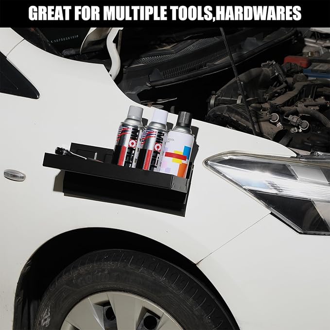 Mayouko Magnetic Tool Tray 12"x4.5"x1.25", Parts Organizer for Cabinets, Boxes, Chest, Garage Magnetic Side Toolbox Holder Shelf