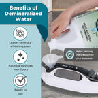 Steam & Go Demineralized Water - Multi-Surface Cleaning Solution for Steam Mop, Ready-to-Use Floor Cleaner, No PVC, Ideal for Home & Office, Compatible w/Any Mop - Eucalyptus Mint, 128oz, Pack of 1