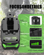 8.0Ah for ryobi 18v Battery, with ryobi Battery 18v System Cordless Power Tools and Charger, P102 P108 P103 P104 P105 P107 P109 P122(2 pcs)