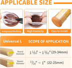 Ezprotekt 24 Pcs Clear Silicone Chair Leg Floor Protectors with Felt, Floor Protectors for Chairs, Chair Leg Caps Covers, Chair Leg Socks Bar Stool Leg Floor Protectors (L Fit: 1.1"-1.3", Round)