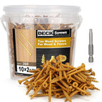 Deck Screws #10 x 2-1/2’’, T25 Star Torx Drive Flat Head Wood Screws, Tan, 5lb
