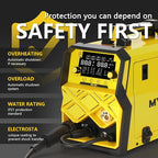 250A MIG Welder,5 in 1 Gas MIG/Gasless Flux Core/Stick/Lift TIG/Spot Welding/Spool Gun Compatible Aluminum Welding Machine Large LED Display 110V/220V Multi Process Welder