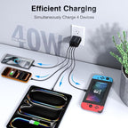 40W USB C Charger Block, 2-Pack Fast Charge Cube Powered Multi-Port Wall Plug Power Adapter Type C Brick for iPhone 17/16/16 Pro Max/15/15 Pro Max/14/14 Pro Max/13/12/iPad, Motorola, LG,PS5, Huawei