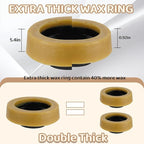 Toilet Repair Kit with Extra Thick Wax Ring,Toilet Flange Repair Kit Include Mounting Hardware Fits 3-inch or 4-inch Waste Lines for Toilets Install and Leaking Toilet Wax Ring Replacement
